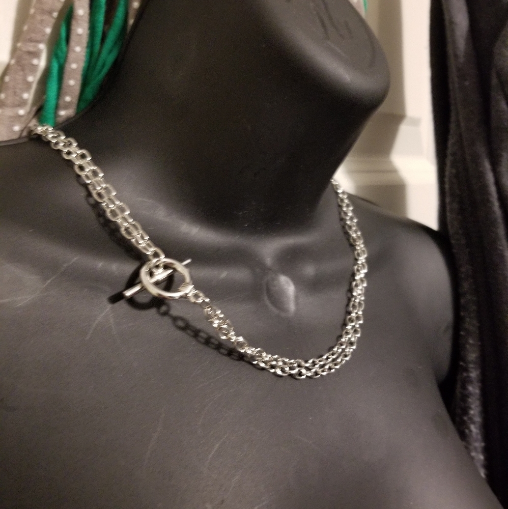 Chain link necklace and matching bracelet